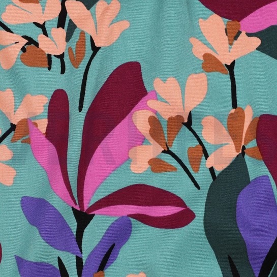 VISKOSE ROSELLA STRETCH SPRING GARDEN NERIDA HANSEN MEERBLAU #7