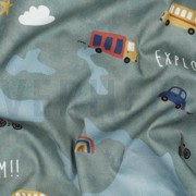 KATOENEN POPLIN DIGITAAL AVONTURENKAART LICHTBLAUW (thumbnail) #2