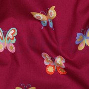 POPELINE DE COTON PAILLETTES PAPILLONS FUCHSIA (thumbnail) #2
