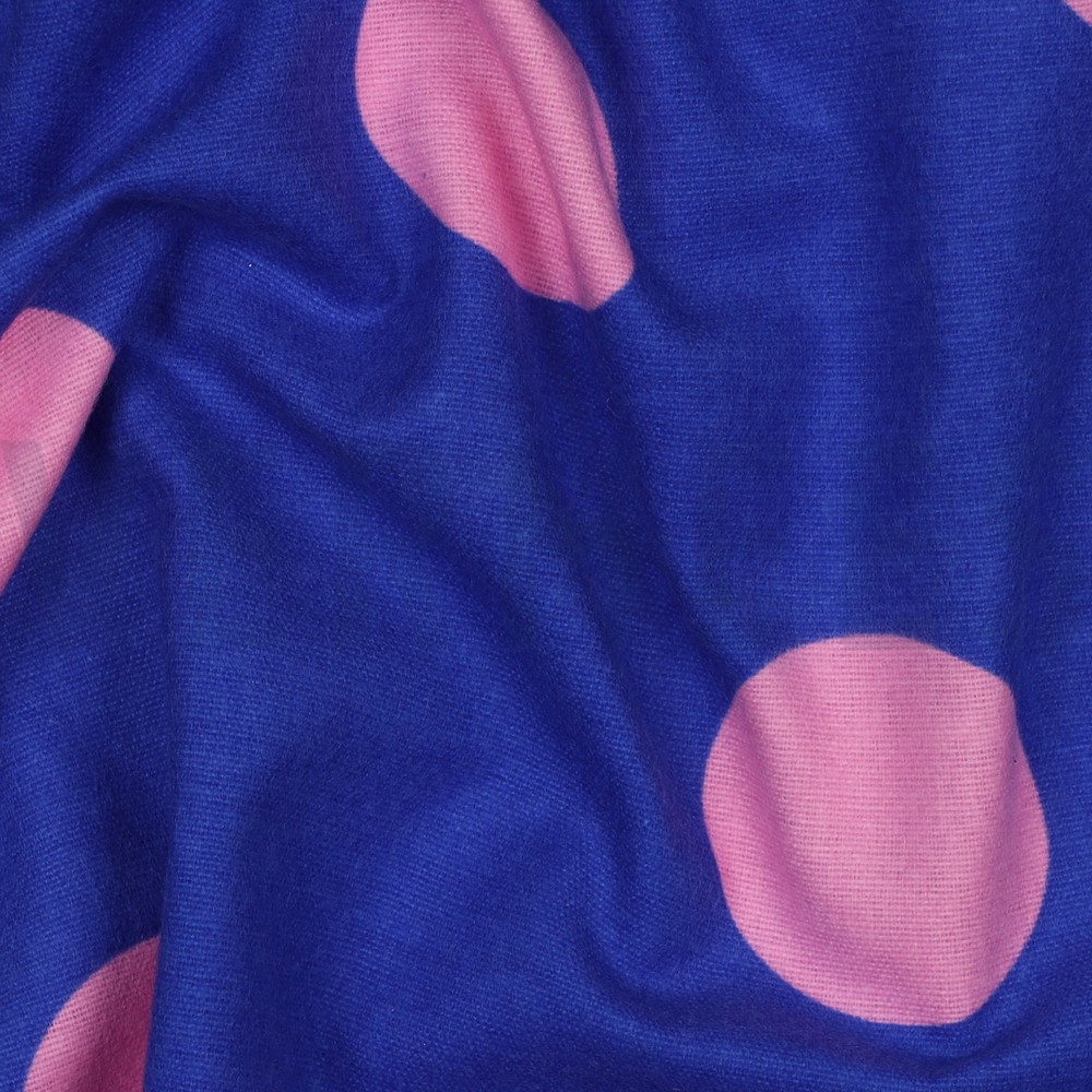 FLANEL STIPPEN KOBALTBLAUW #7