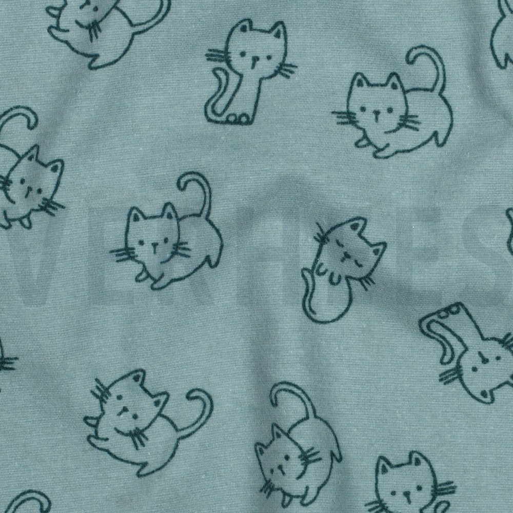 FLANEL KATTEN MINT #7