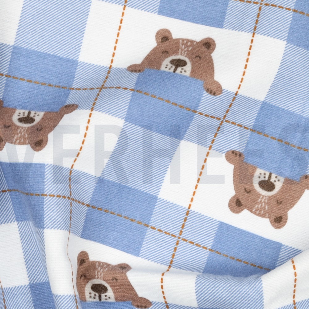 FLANEL BEREN RUITEN JEANSBLAUW #7