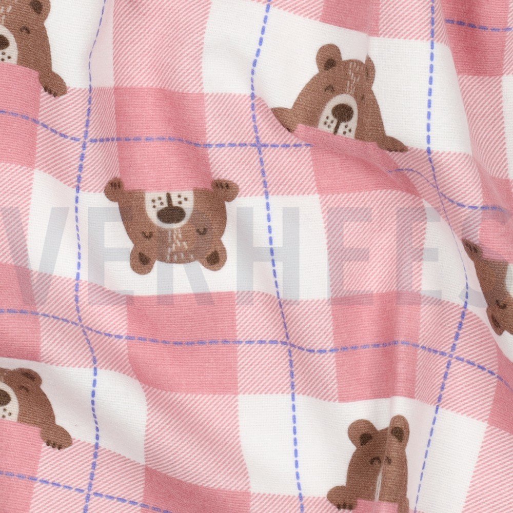 FLANEL BEREN RUITEN LICHTROZE #7