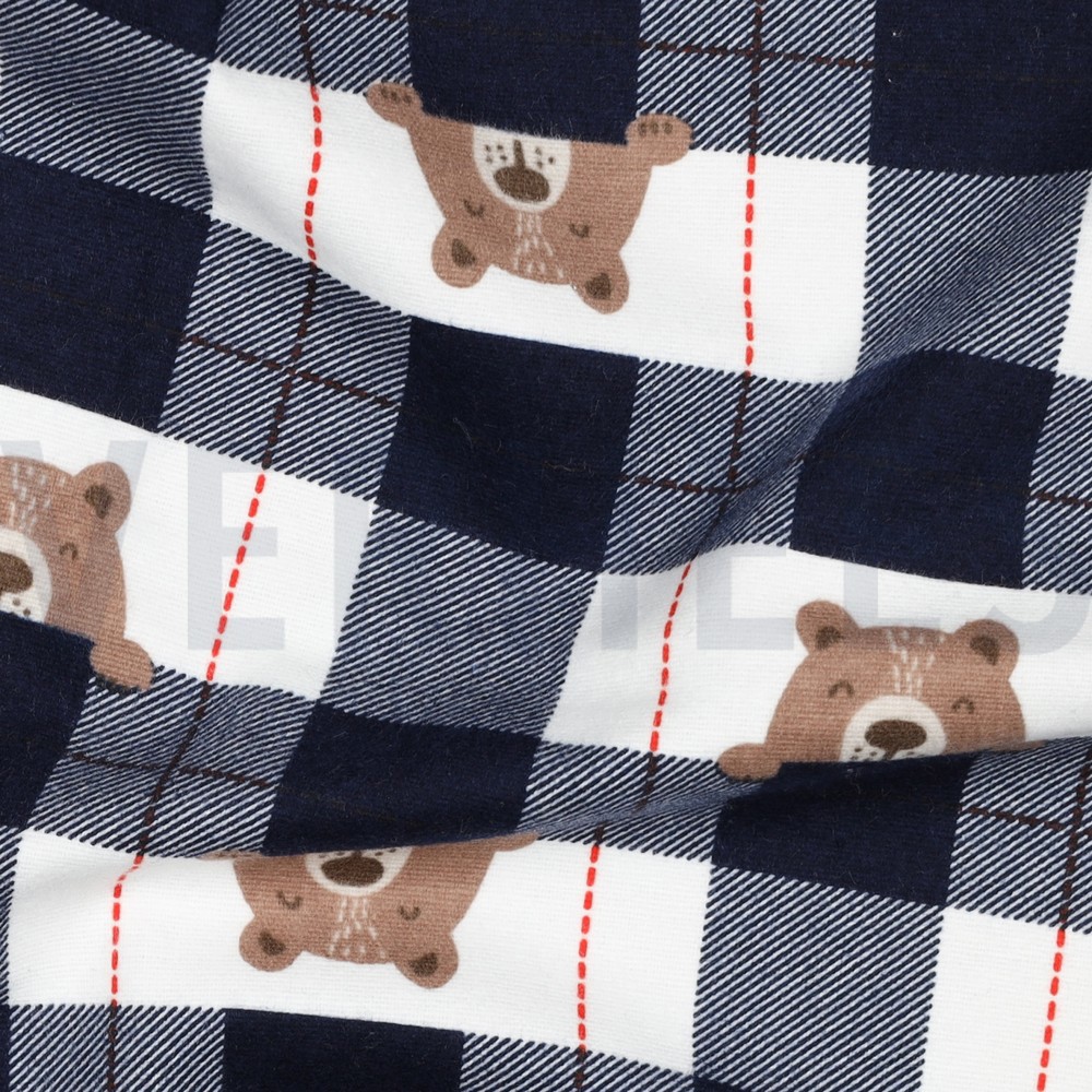 FLANNEL BEARS CHECKS NAVY #7