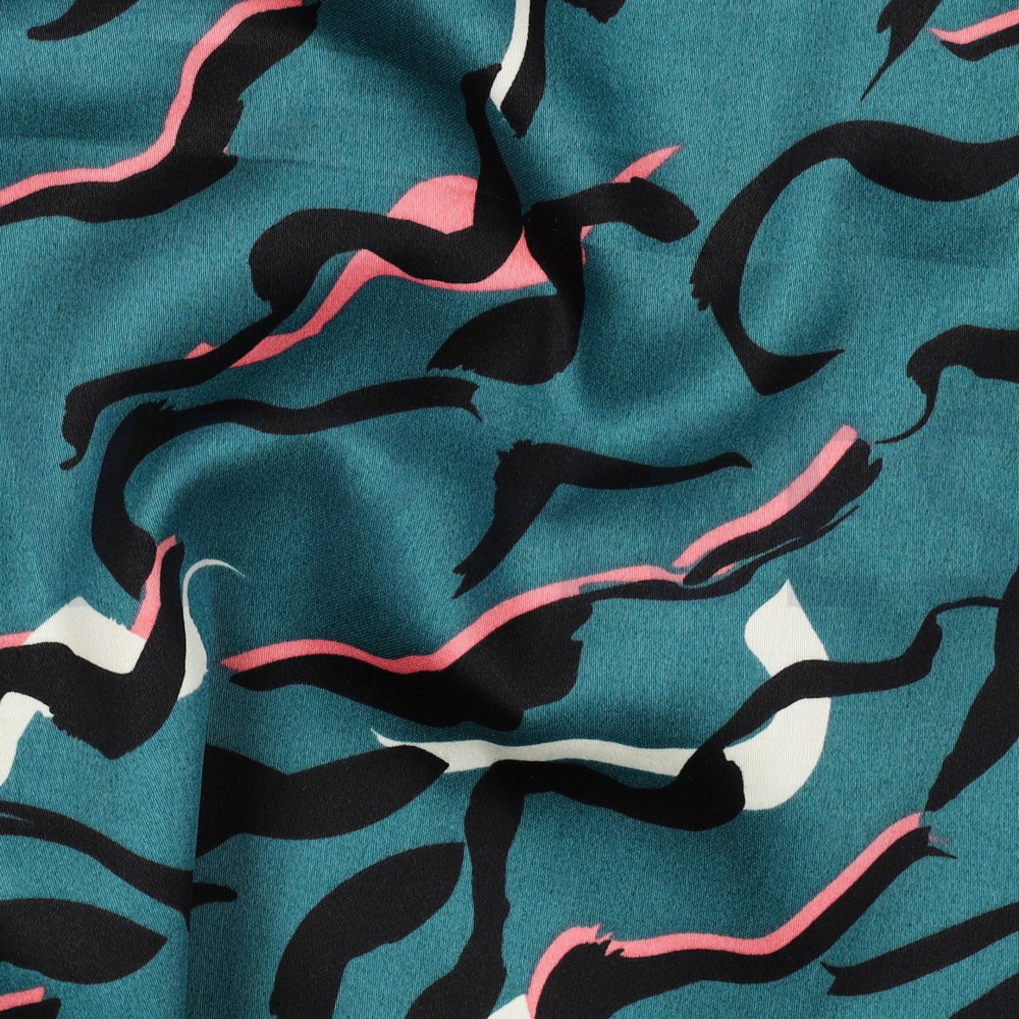 COTTON SATIN ANIMAL SKIN PETROL (high resolution) #2