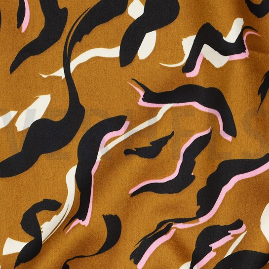 COTTON SATIN ANIMAL SKIN CAMEL #7