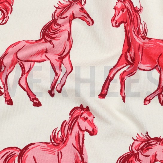 FRENCH TERRY DIGITAL CHEVAUX BLANC CASSÉ #7