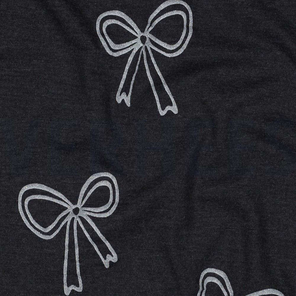 JERSEY MELANGE GLITTER BOWS INDIGO MELANGE #7
