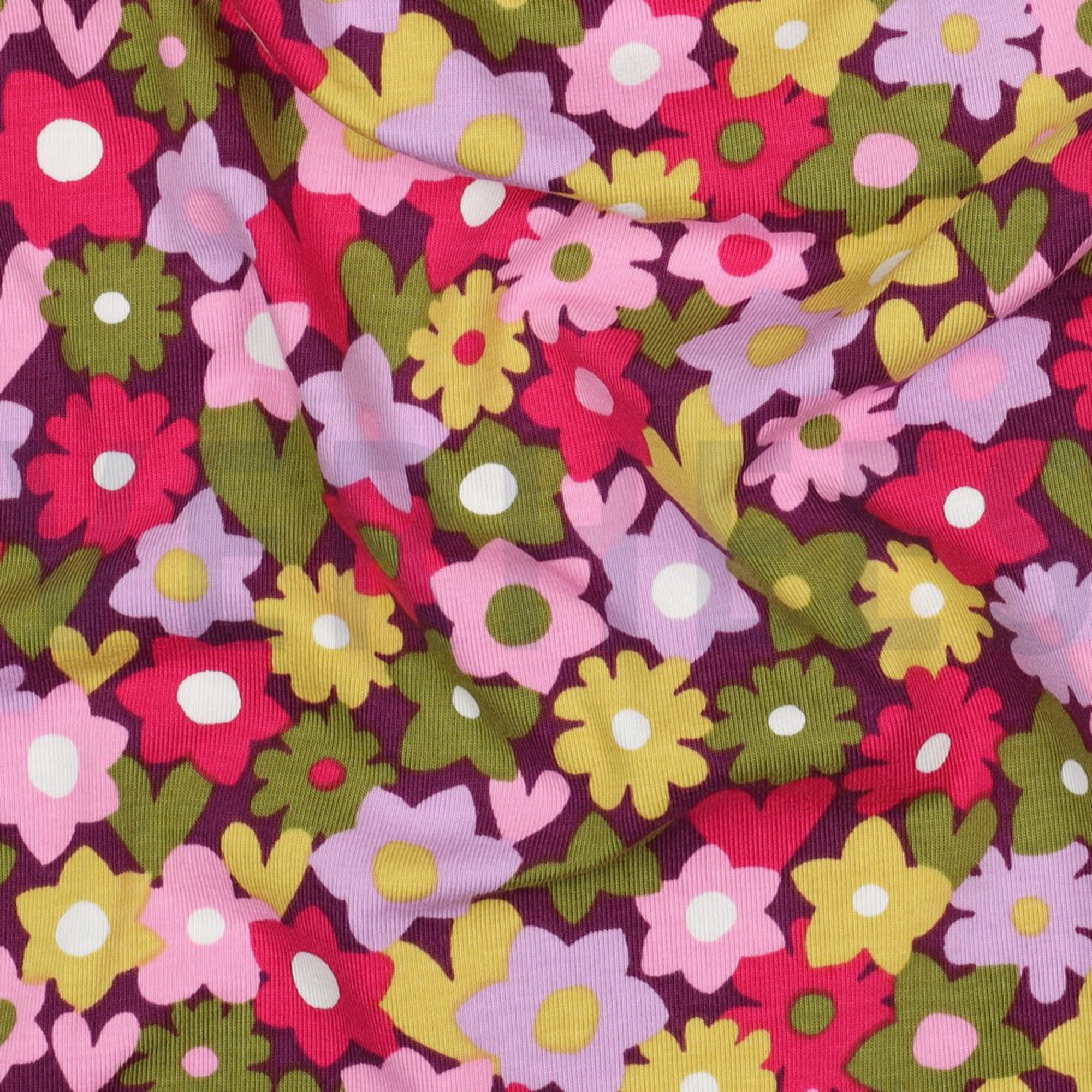 JERSEY FLEURS VERT/ROSE (high resolution) #2