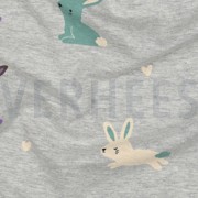 JERSEY MELANGE KONIJNEN LICHTGRIJS GEMÊLEERD (thumbnail) #2