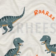 JERSEY MÉLANGE DINOSAURES ÉCRU MÉLANGÉ (thumbnail) #2