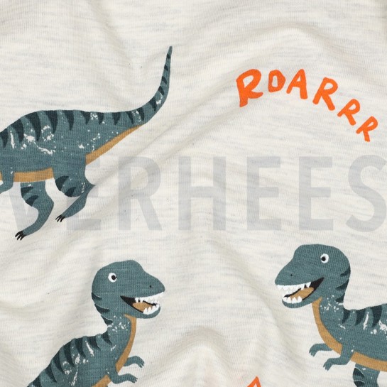 JERSEY MÉLANGE DINOSAURES ÉCRU MÉLANGÉ #7