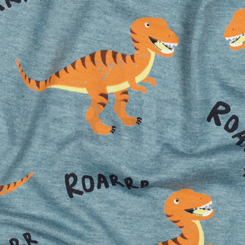 JERSEY MELANGE DINOSAURS SMOKE BLUE MELANGE #7