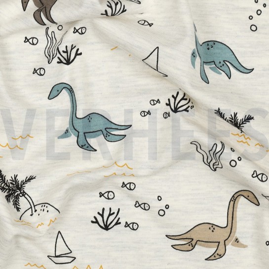 JERSEY GEMÊLEERD WATER DINOSAURUSSEN ECRU GEMÊLEERD #7