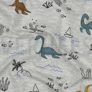 JERSEY MÉLANGE DINOSAURES AQUATIQUES GRIS CHINÉ CLAIR (thumbnail) #2
