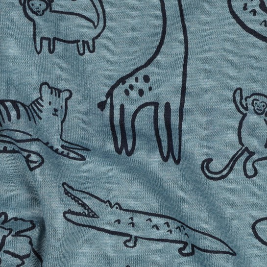 SWEAT MELANGE SAFARI DIEREN ROOKBLAUW GEMÊLEERD #7