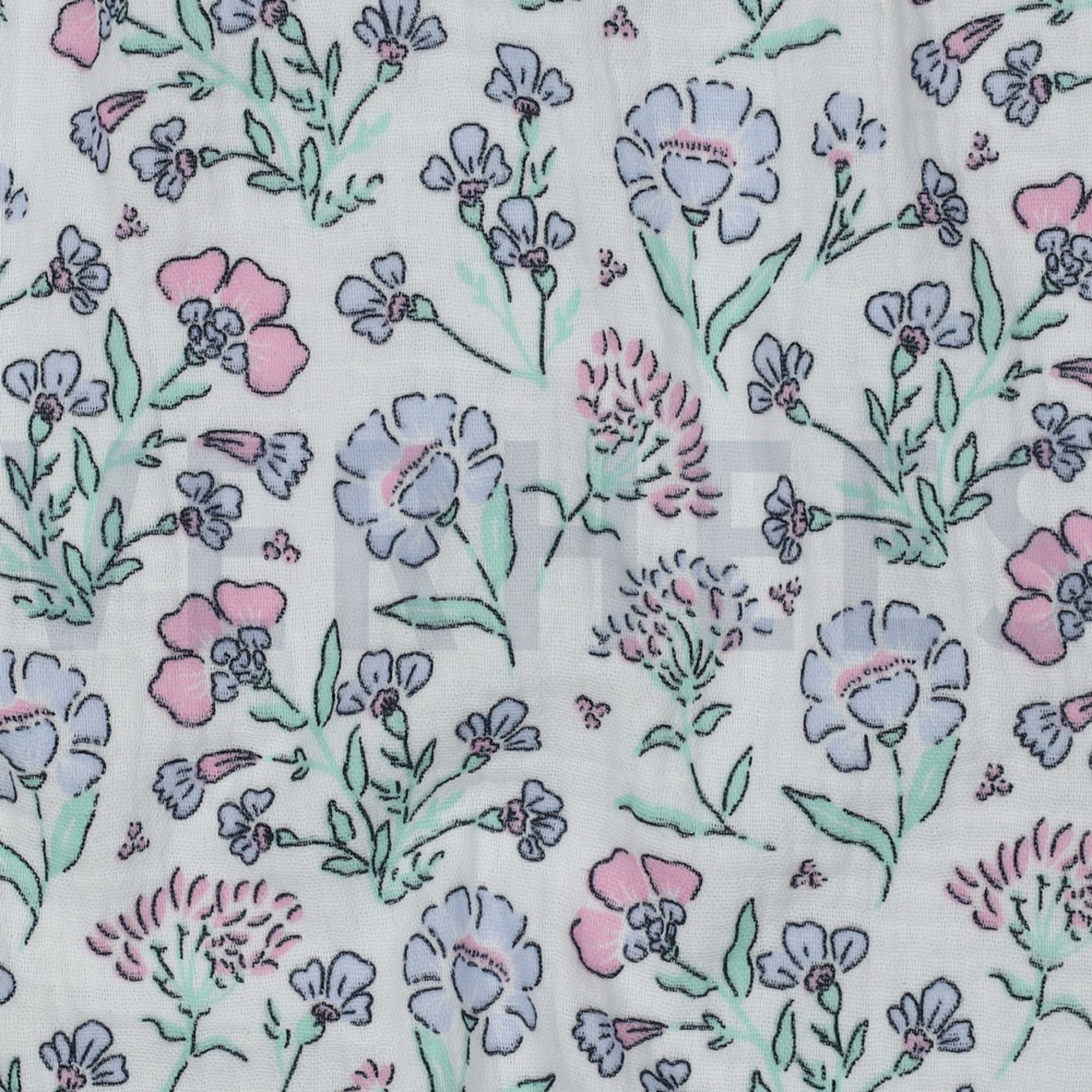 MUSSELIN BLUMEN GEBROCHEN WEISS (high resolution) #2