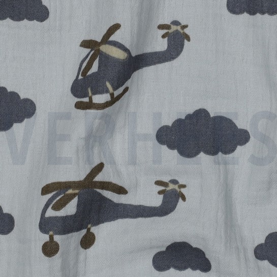 MUSSELIN HELIKOPTER HELLBLAU #7