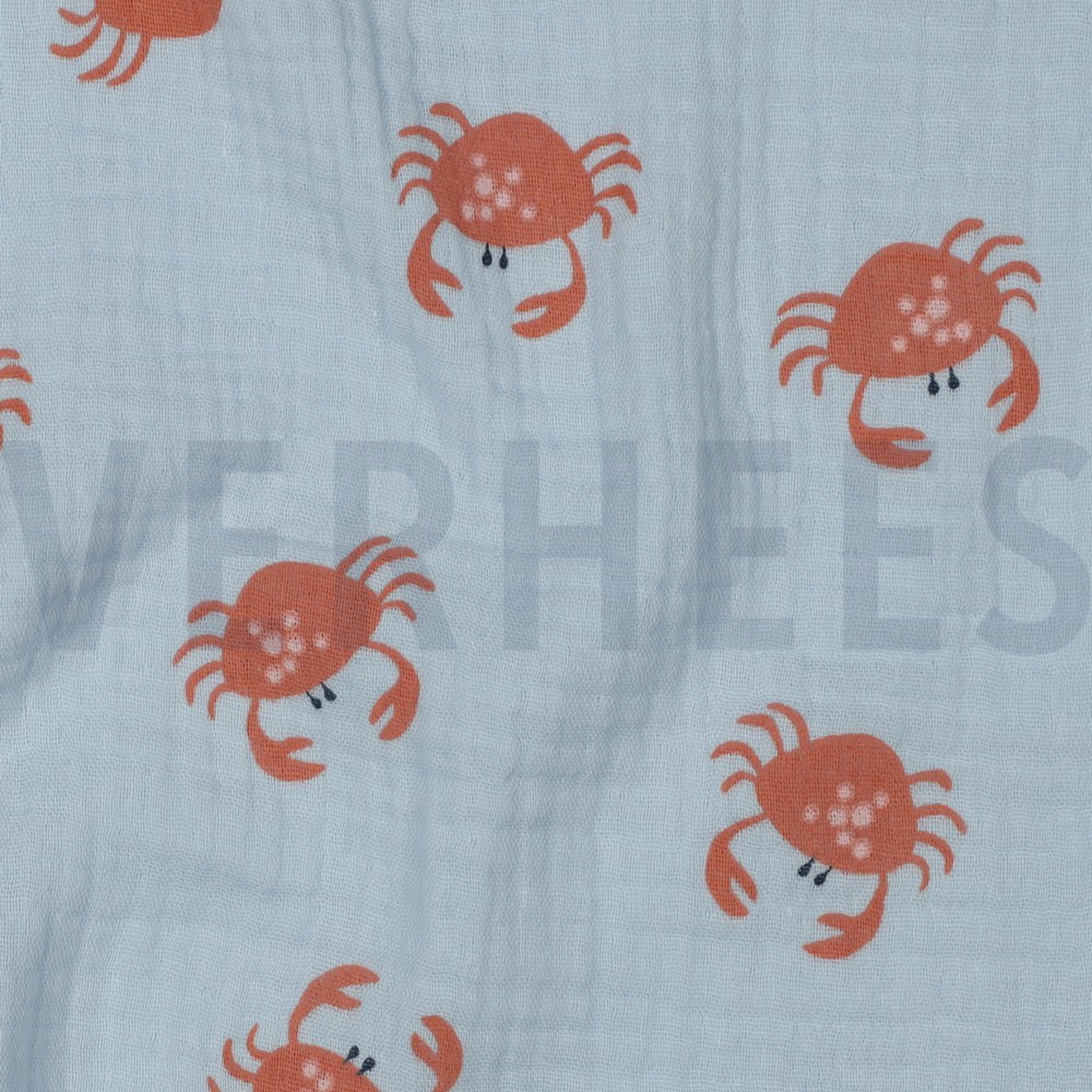 DOUBLE GAUZE GOTS CRABS LIGHT BLUE (high resolution) #2