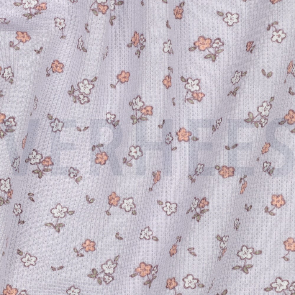 WAFFELJERSEY BLUMEN LAVENDEL #7