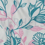 LIN VISCOSE FLEURS ROSE (thumbnail) #2