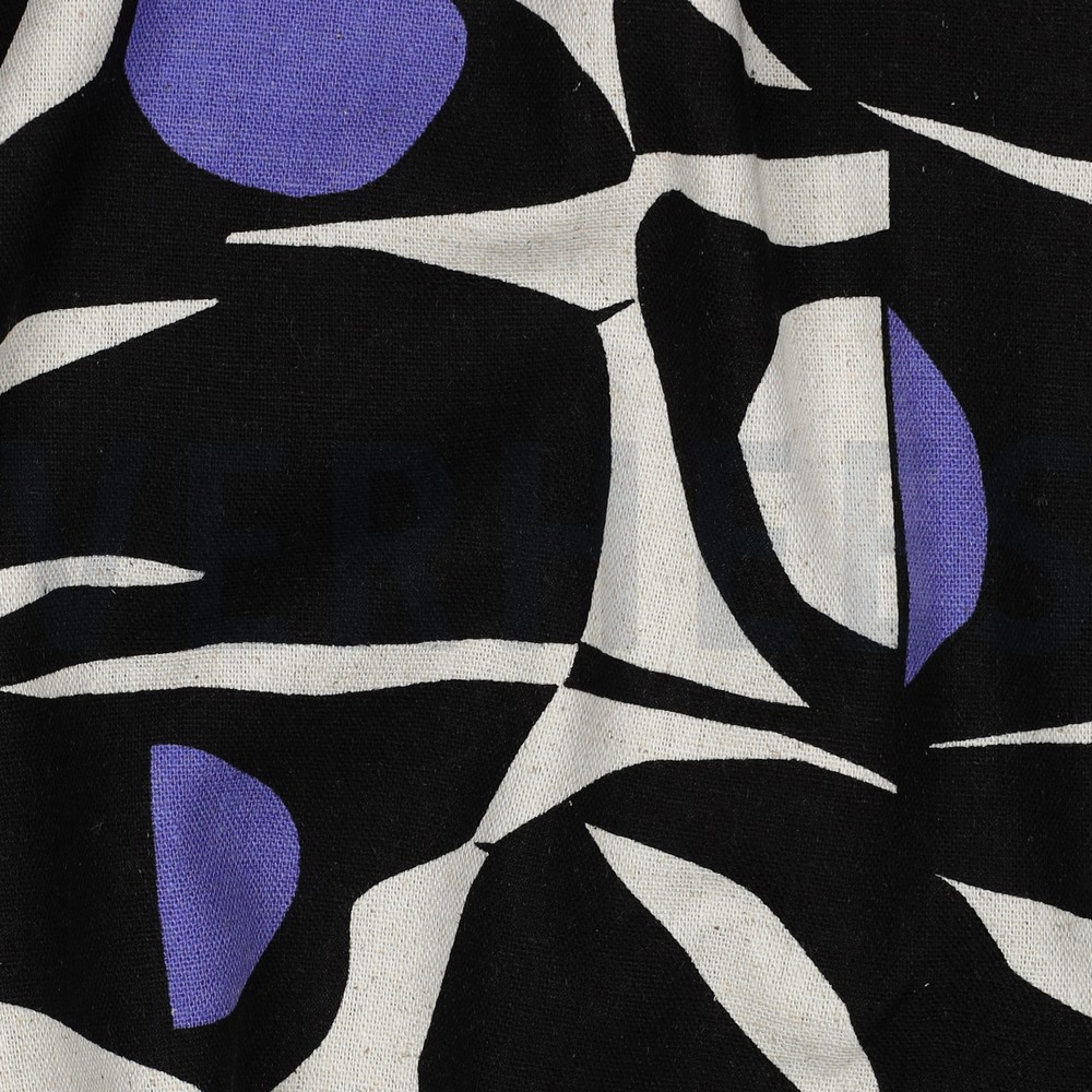 LEINEN VISKOSE ABSTRACT LILA/VIOLETT #7