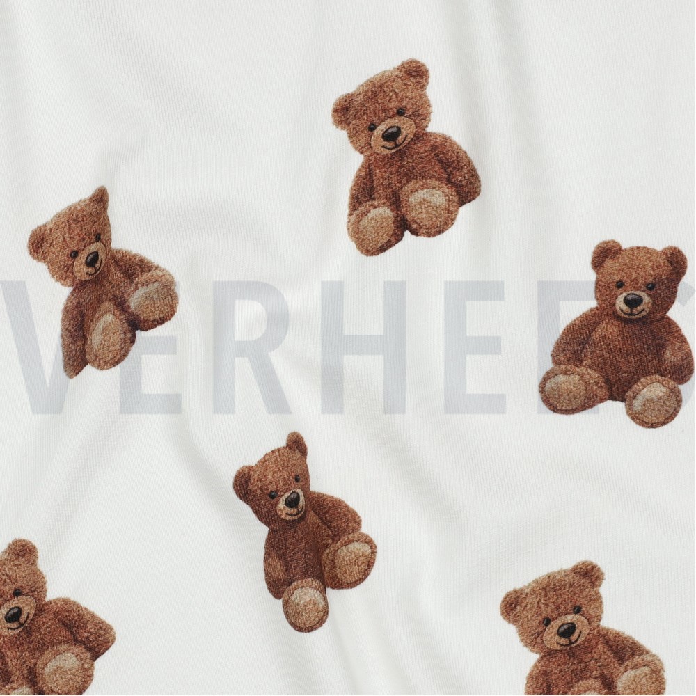 JERSEY GOTS DIGITAL TEDDYBÄREN ECRU #7
