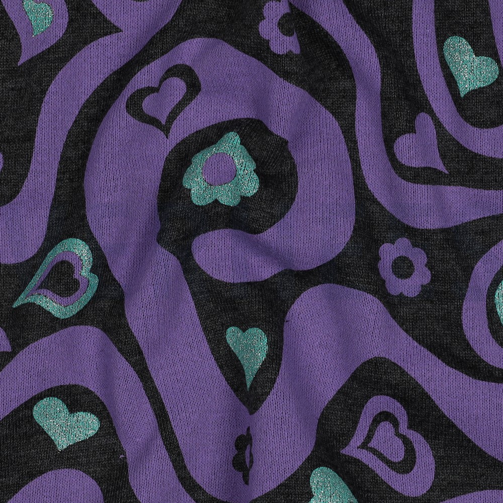 SWEAT MELANGE GLITTER RETRO FLOWERS ANTHRACITE MELANGE #7