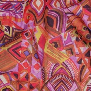 COTON VOILE DIGITAL ABSTRACT OCRE (thumbnail) #2