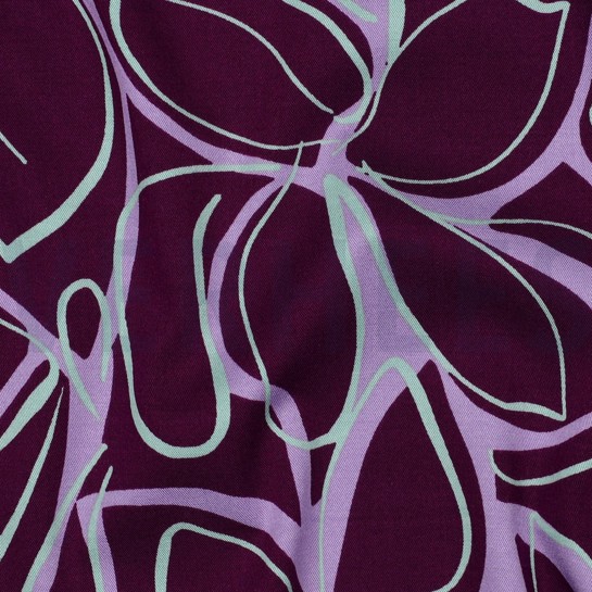 VISCOSE ROSELLA STRETCH ABSTRACT BLOEMEN PAARS #7