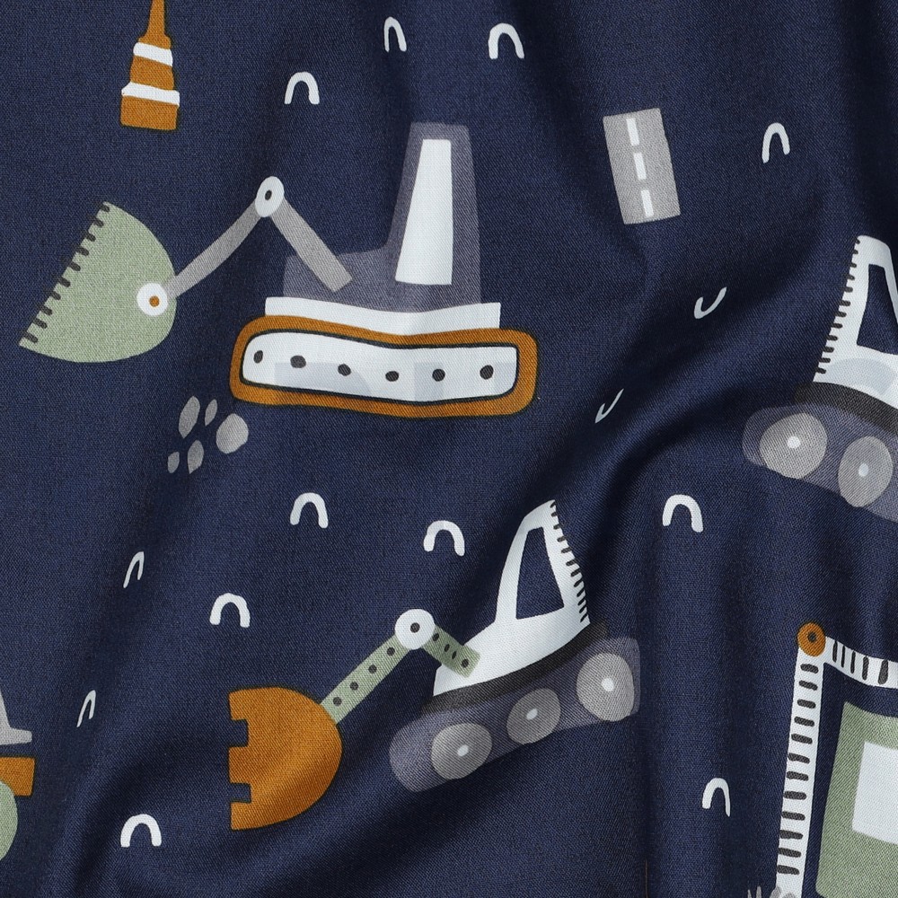 FINE POPLIN VEHICLES NAVY #7