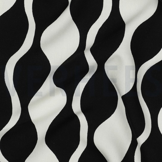 LENZING™ ECOVERO™ ABSTRACT SCHWARZ/ECRU #7