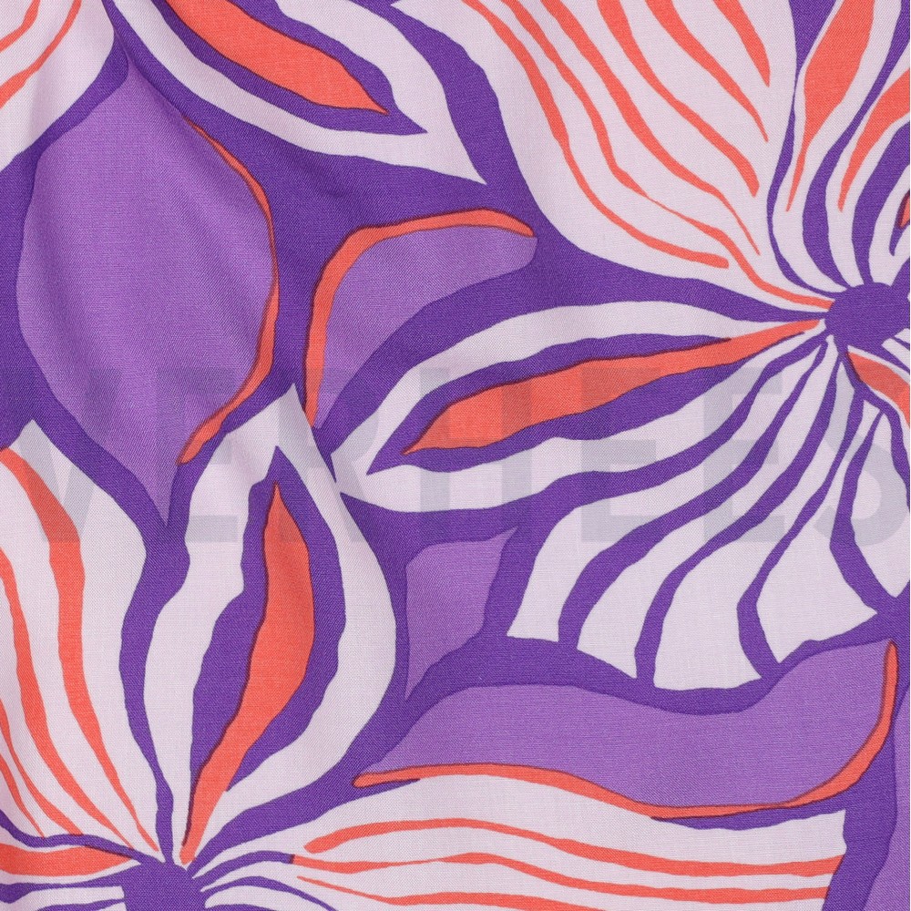 LENZING™ ECOVERO™ BLOEMEN LAVENDEL #7