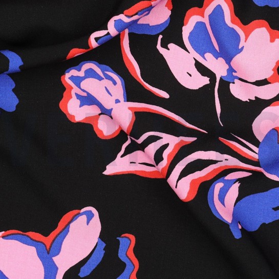 LENZING™ ECOVERO™ FLOWERS BLACK #7