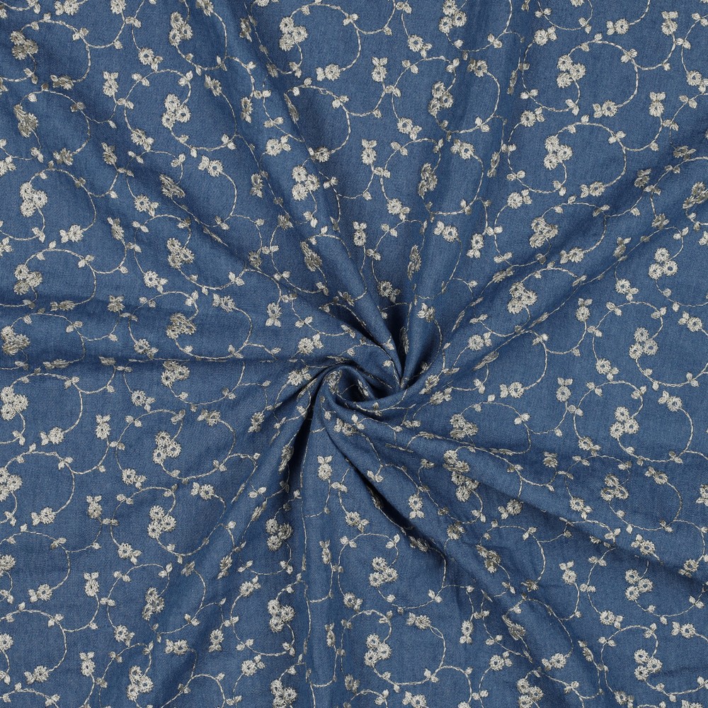 JEANS EMBROIDERY LUREX BLAUW #7