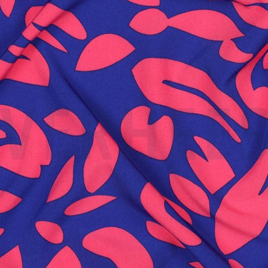 MAGNOLIA STRETCH ABSTRACT KOBALTBLAUW #7