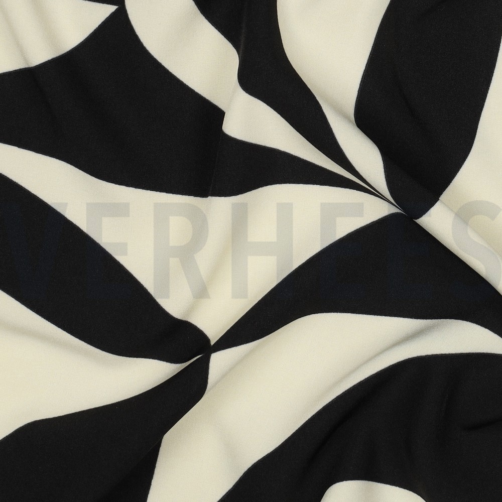 MAGNOLIA STRETCH GEOMETRISCH ZWART #7