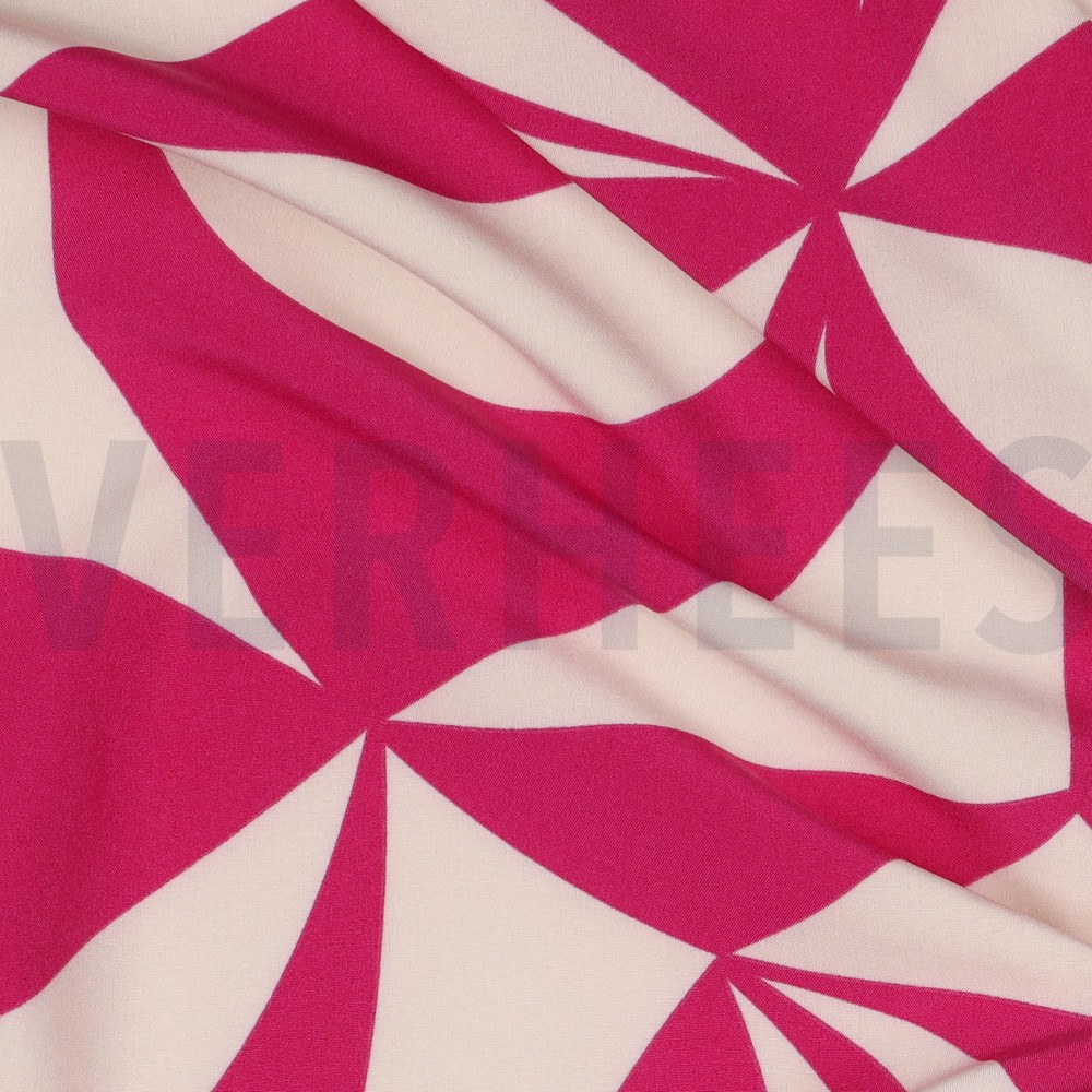 MAGNOLIA STRETCH GEOMETRISCH FUCHSIA #7