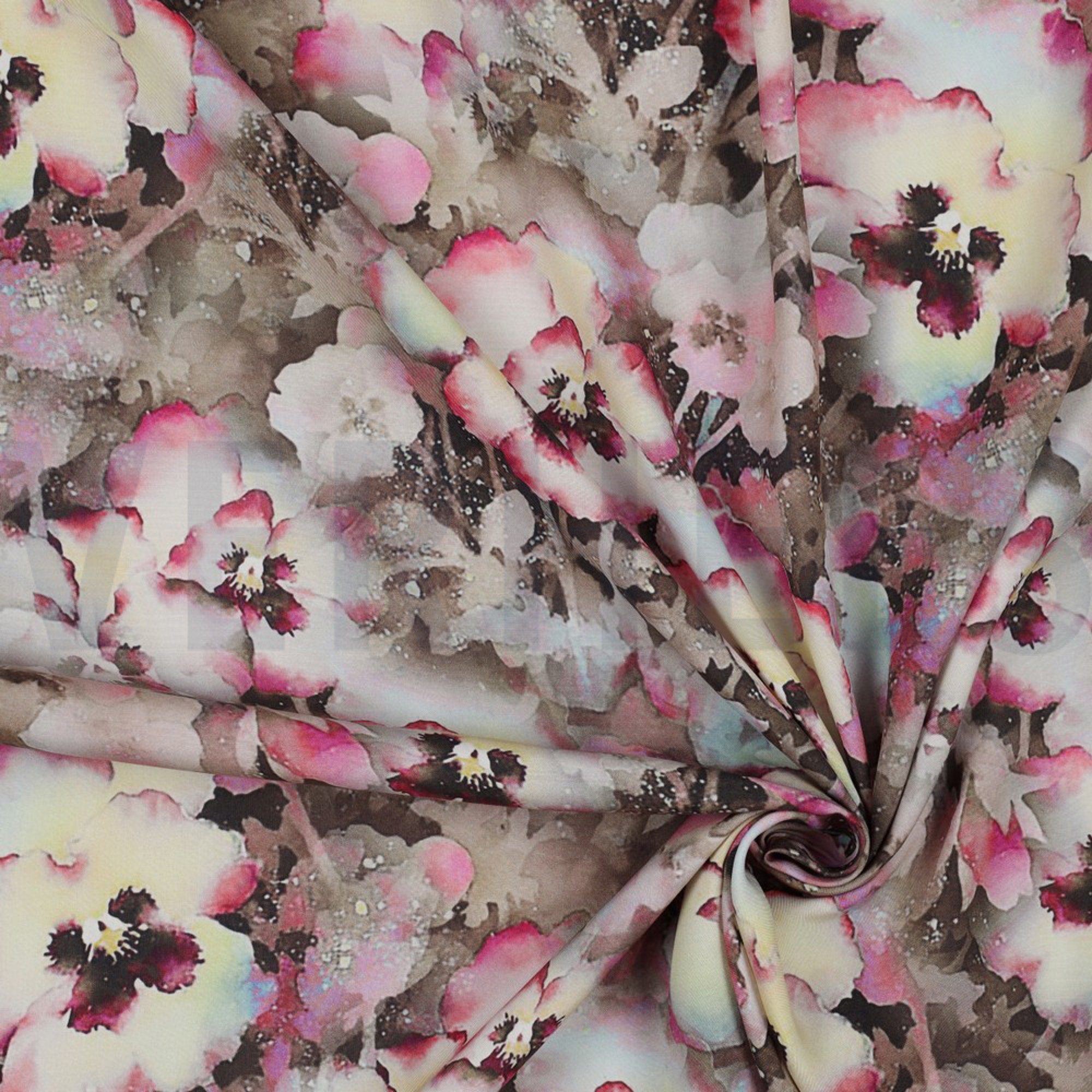 VISCOSE RADIANCE DIGITAAL BLOEMEN TAUPE (high resolution) #2