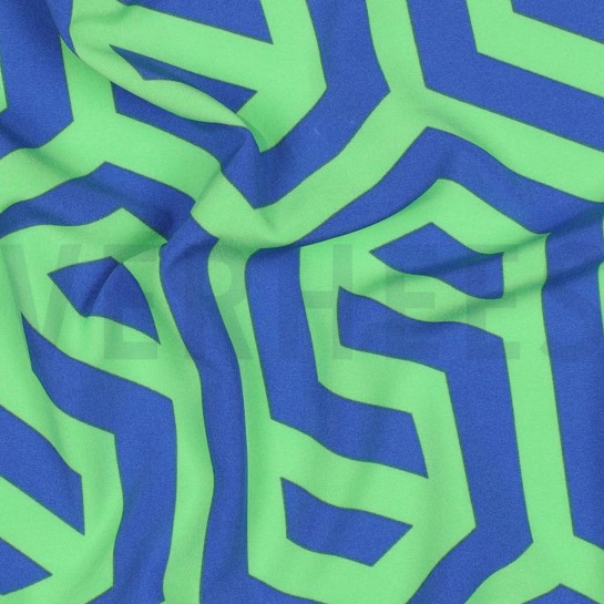 MAGNOLIA STRETCH GEOMETRISCH KOBALTBLAU #7