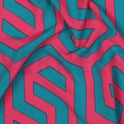 MAGNOLIA STRETCH GEOMETRISCH FUCHSIA (thumbnail) #2