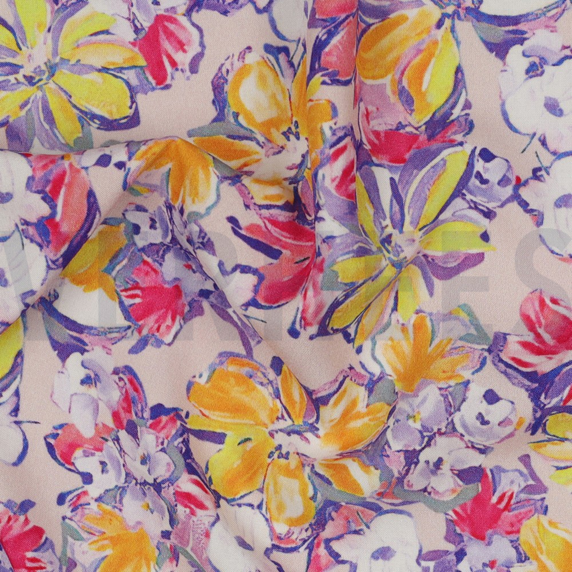 LENZING™ ECOVERO™ DIGITAAL BLOEMEN ECRU (high resolution) #2