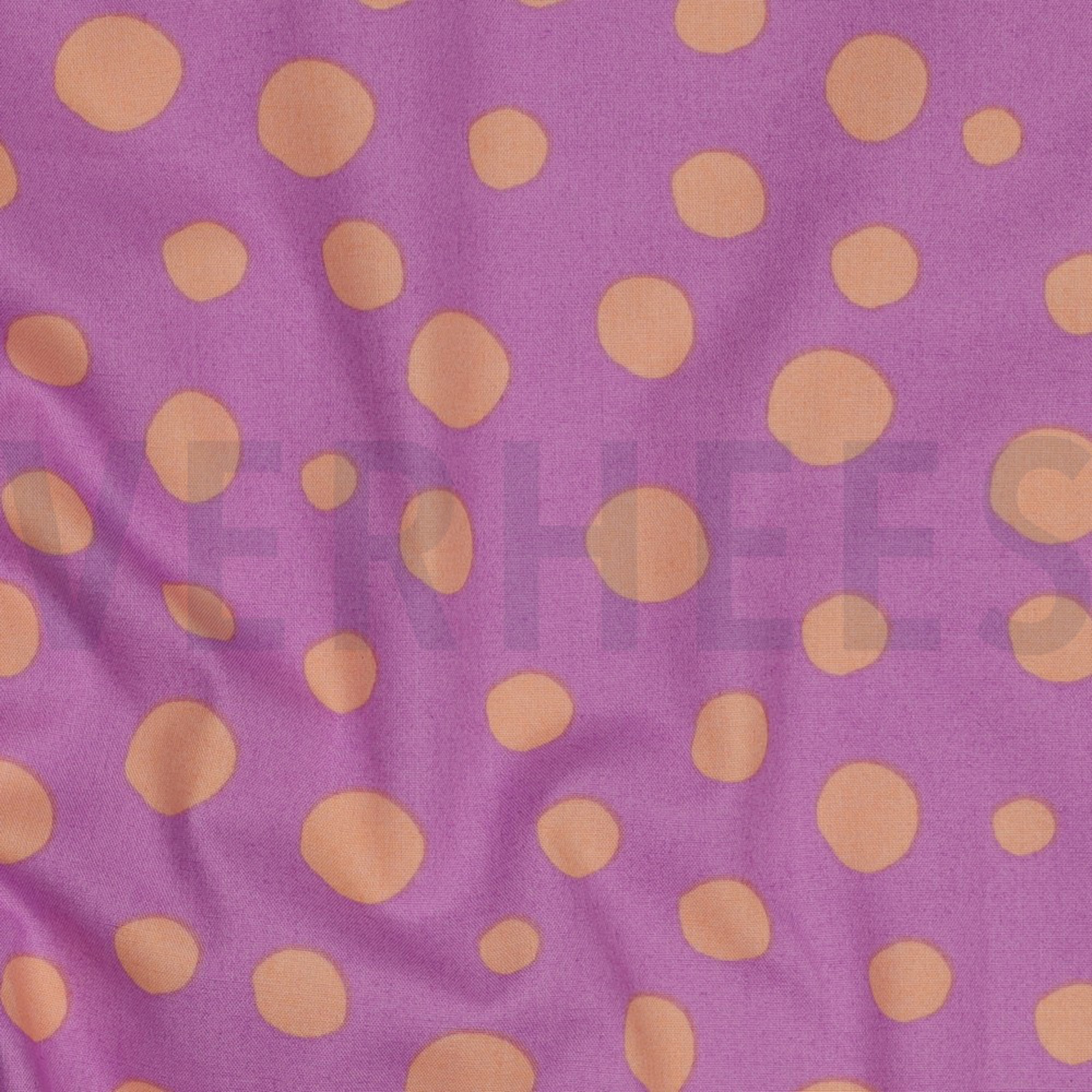 BAUMWOLLE POPELINE GEOMETRISCH PFIRSICH/LILA (high resolution) #2