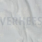 MUSSELIN STICKEREI BLUMEN WEISS (thumbnail) #2