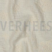 MUSSELIN STICKEREI BLUMEN NATUR (thumbnail) #2