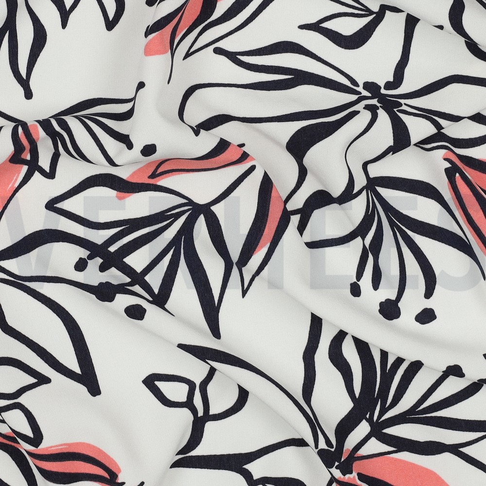 MAGNOLIA STRETCH BLUMEN WEISS #7