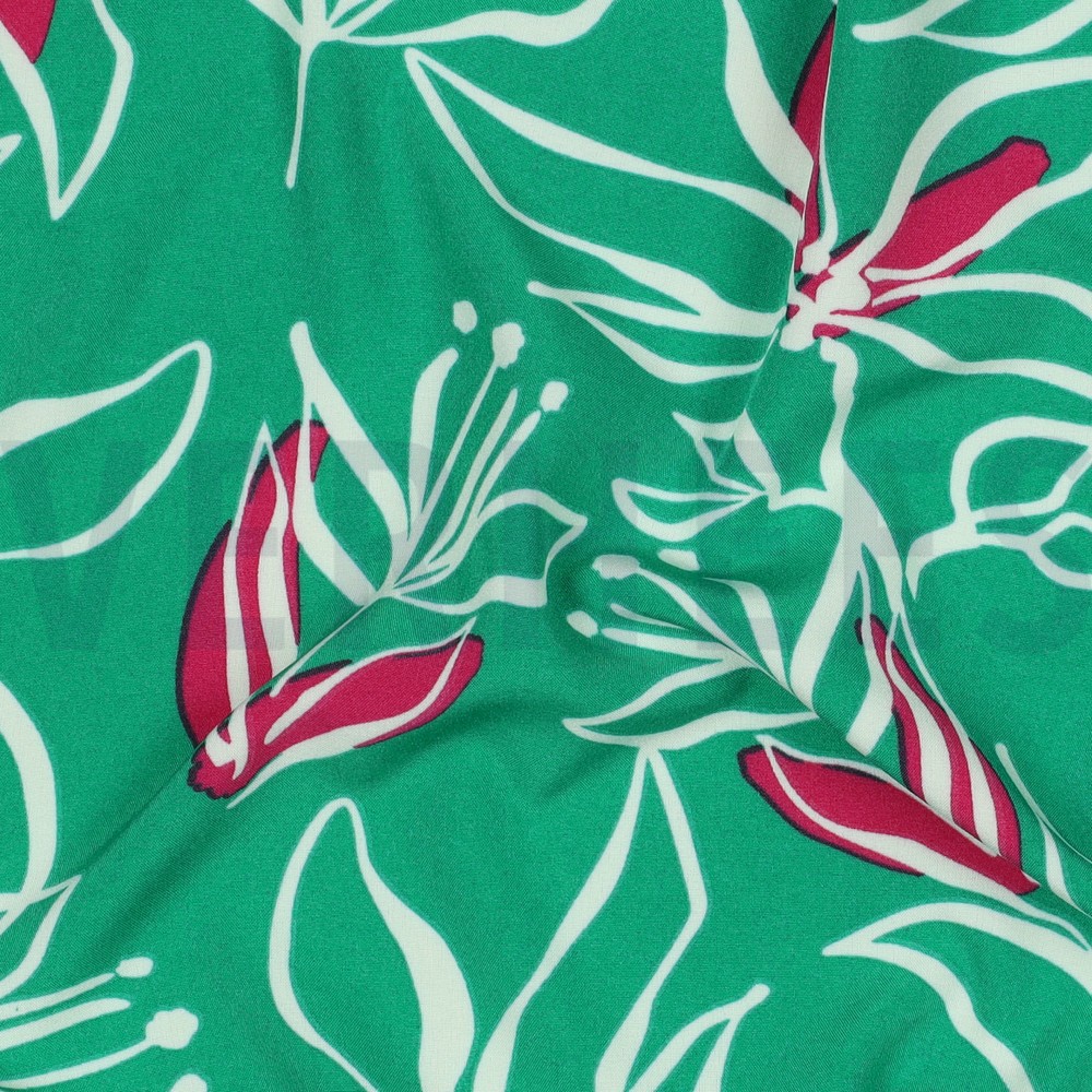 MAGNOLIA STRETCH BLOEMEN GROEN #7