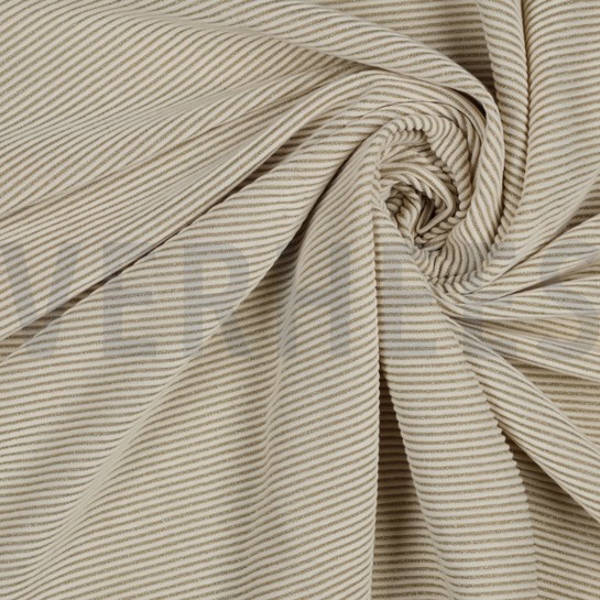 STRICK JACQUARD LUREX STREIFEN ECRU #7