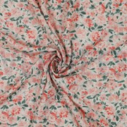 VISCOSE RADIANCE DIGITAL FLEURS ÉCRU/CORAIL (thumbnail) #2
