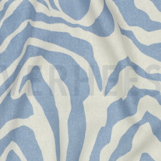 LEINEN VISKOSE TIERHAUT BLAU #7
